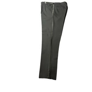 Men's Black Tuxedo Pants 100% Worsted Wool Wedding Prom 30-32" Adjustable Waist